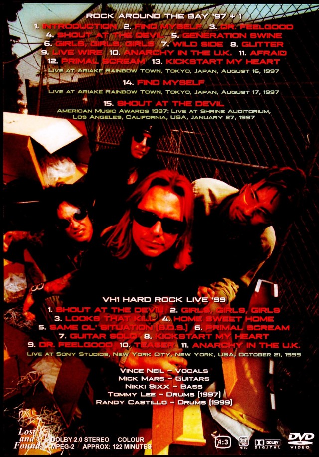 Motley Crue モトリー・クルー/Tokyo,Japan 1997 & more