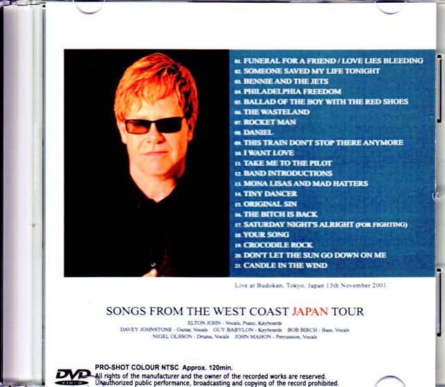 エルトンジョンDVDと本 Elton John エルトン・ジョン/CA,USA 2022 Complete