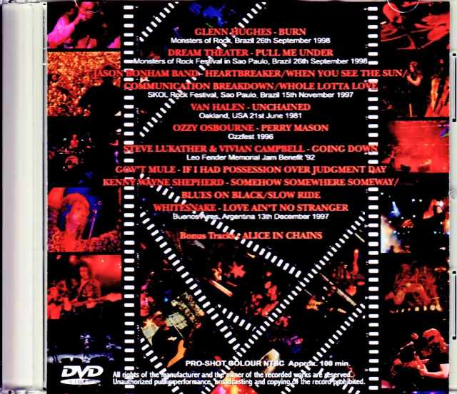 洋楽DVD13本　メタリカ　ホワイトスネイク　MSG モトリークルー　他 Various Artists Whitesnake,Ozzy Osbourne,Alice in Chains