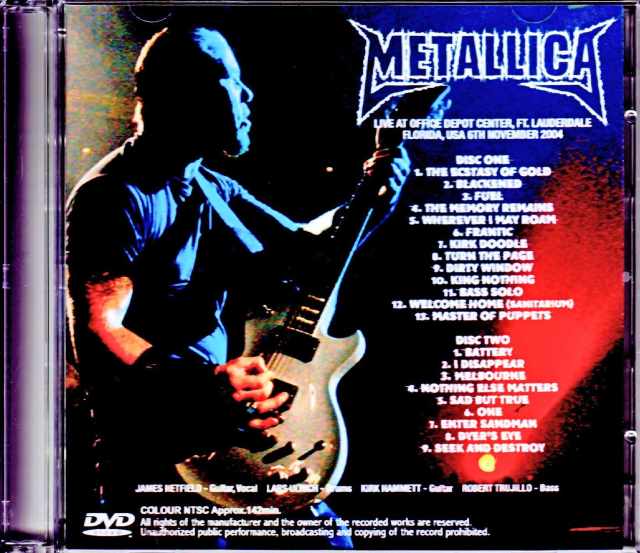 Metallica メタリカ/FL,USA 2004 Synced with SBD