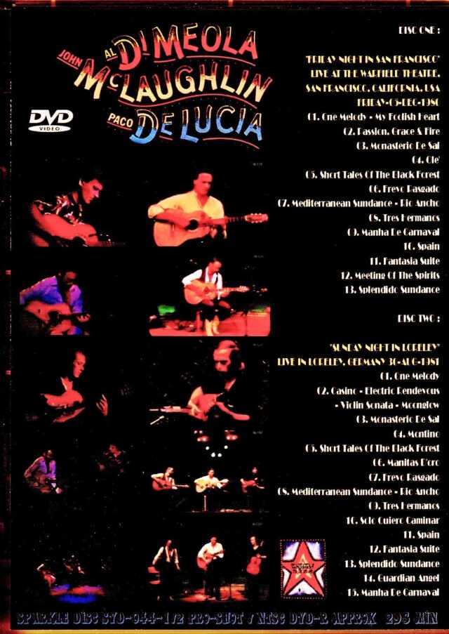 Al di Meola,John McLaughlin,Paco de Lucia/CA,USA 1980 & more