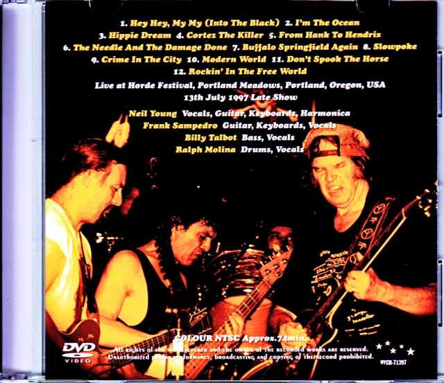 Neil Young & Crazy Horse ニール・ヤング/OR,USA 1997 Late Show