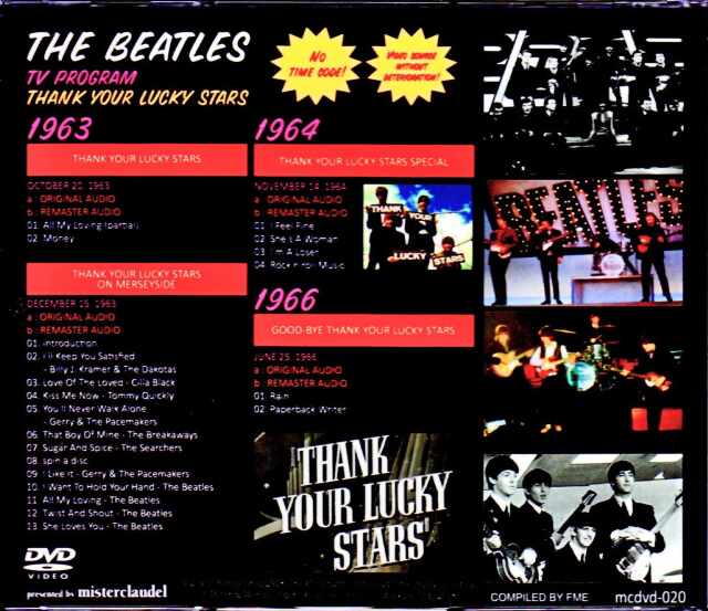 Beatles ビートルズ/TV Program Thank Your Lucky Stars 1963