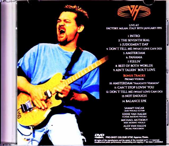 【中古】 ポップスDVD 3  ヴァン ヘイレン Van Halen ヴァン・ヘイレン/Italy 1995