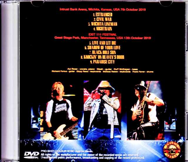 Guns N' Roses ガンズ・アンド・ローゼス/KS,USA 2019 & more