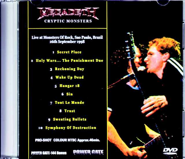 MEGADETH / メガデス　5種類DVD Megadeth メガデス/Tokyo,Japan 2023 Complete