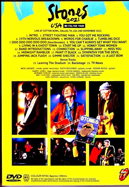 ローリング・ストーンズ 2021 No Filter ツアーVIPグッズ ローリング・ストーンズ 2021 No Filter ツアーVIPグッズ