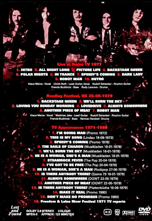 Scorpions スコーピオンズ/デビュー50周年・初期映像 Early Pro-Shot