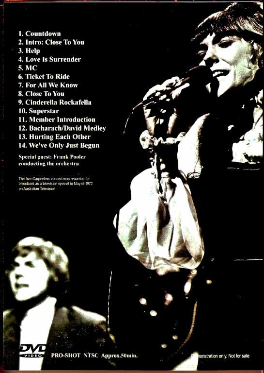 Carpenters カーペンターズ/Australia Television 1972