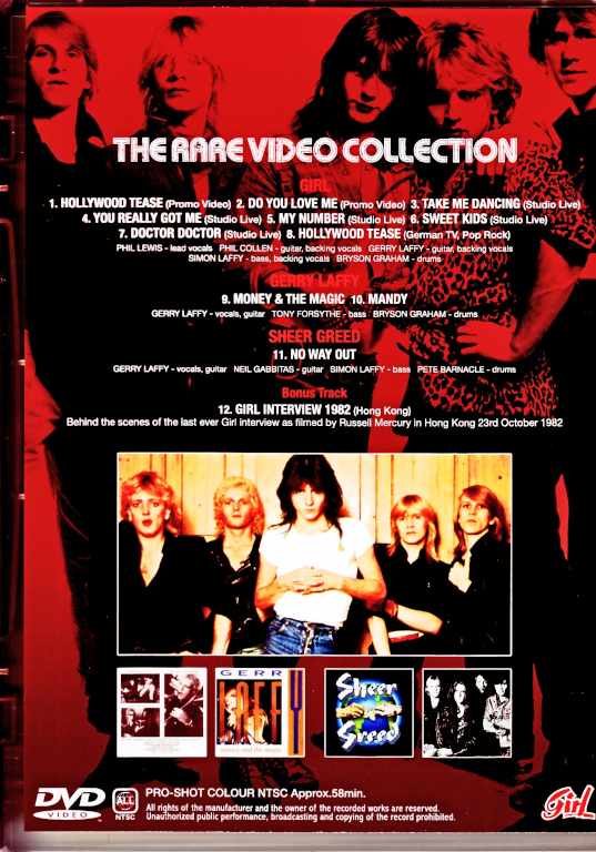 Girl Sheer Greed,Gerry Laffy ガール/Rare Video Collection
