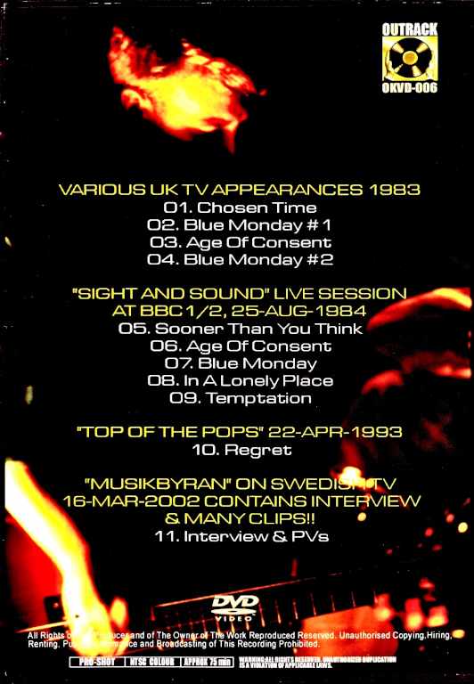 New Order ニュー・オーダー/Video Rarities 1983-2002