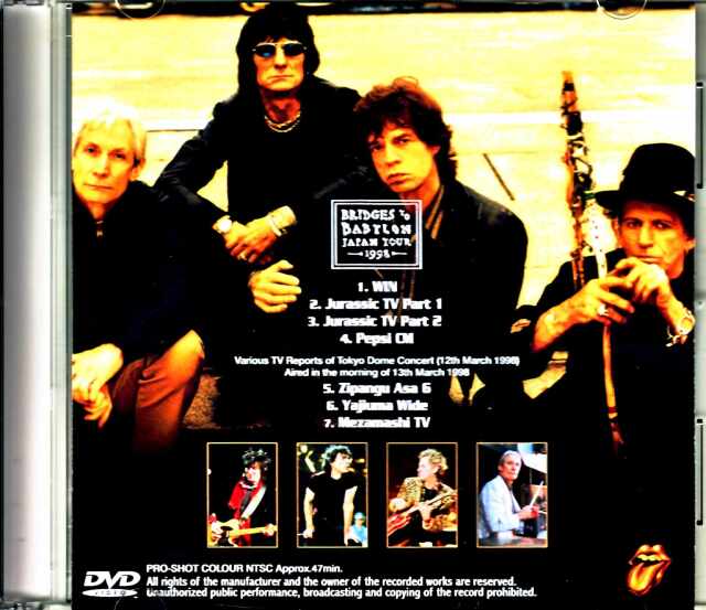 Rolling Stones ローリング・ストーンズ/1998来日時の特番 Japan Tour
