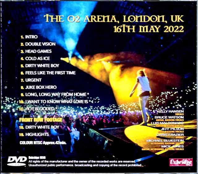 Foreigner フォリナー/London,UK 2022