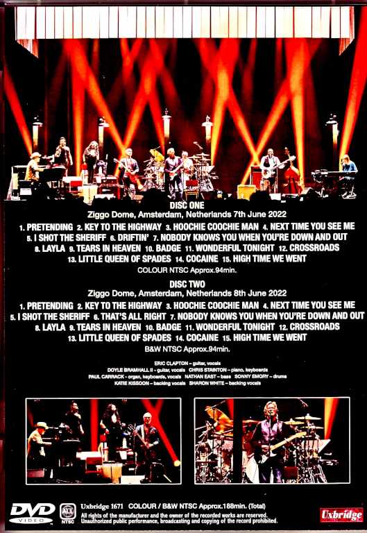 Eric Clapton エリック・クラプトン/Amsterdam 2022 2Days Complete