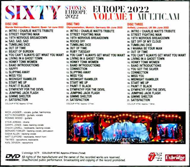 Rolling Stones ローリング・ストーンズ/Europe Tour Collection 2022