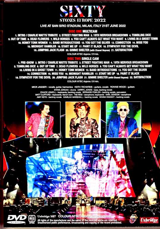 Rolling Stones ローリング・ストーンズ/Italy 2022 Complete 2Versions