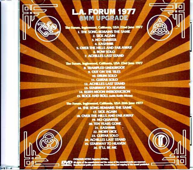 Led Zeppelin レッド・ツェッペリン/CA,USA 6.22.1977 8mm Upgrade