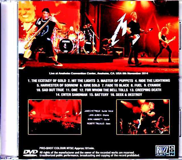 Metallica メタリカ/CA,USA 2014