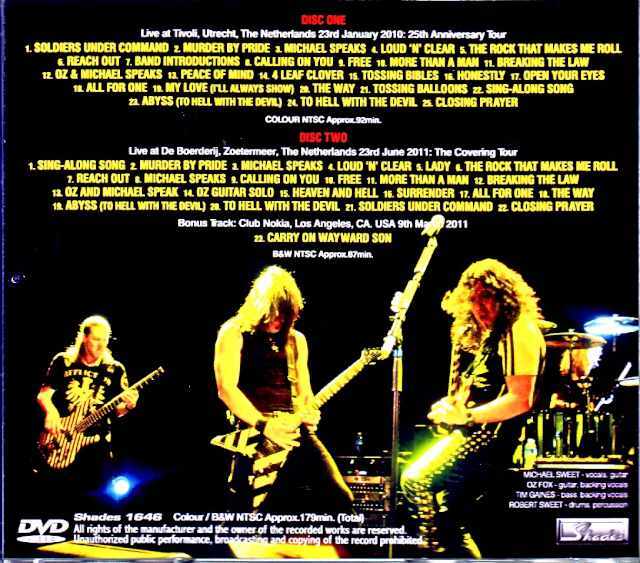 Stryper ストライパー/Netherlands 2010 & 2011 & more