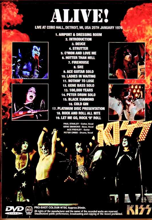 Kiss キッス/MI,USA 1.25.1976 Complete Best & Longest Edition 