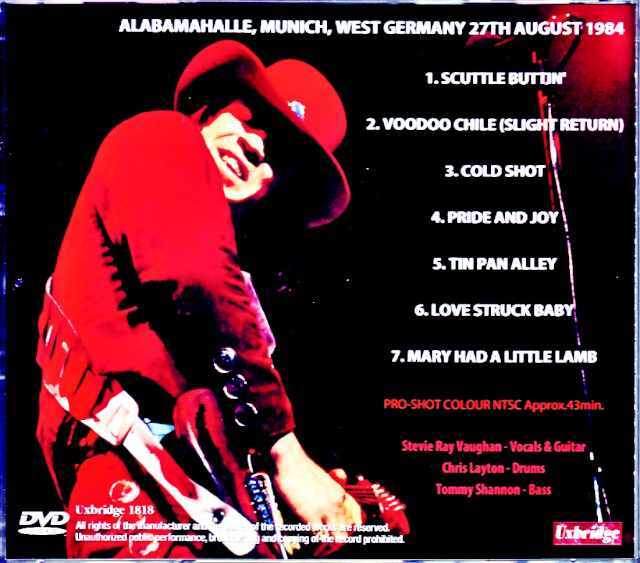 Stevie Ray Vaughan スティーヴィー・レイ・ヴォーン/West Germany 1984