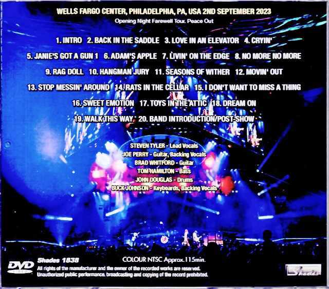 Aerosmith エアロスミス/PA,USA 09.02.2023 Complete