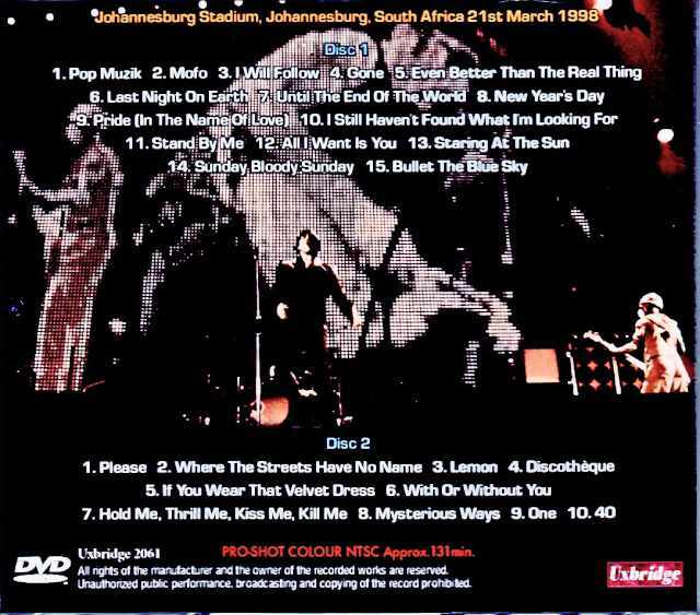 U2 ユーツー/South Africa 1998 Complete Upgrade