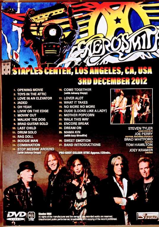Aerosmith エアロスミス/CA,USA 2012 Complete