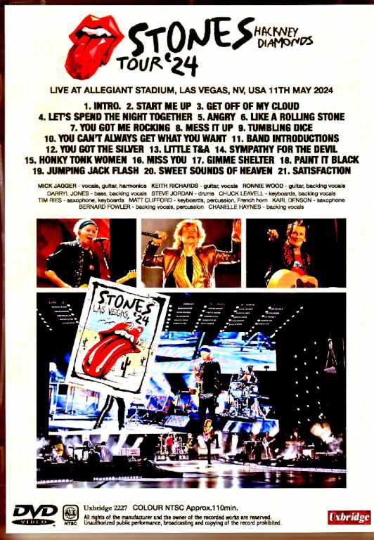 Rolling Stones ローリング.・ストーンズ/NV,USA 2024 Complete Multi