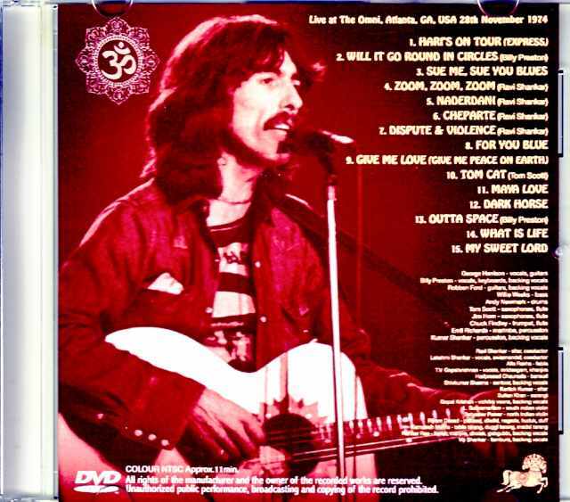 George Harrison ジョージ・ハリスン/GA,USA 1974 8mm Film Edition