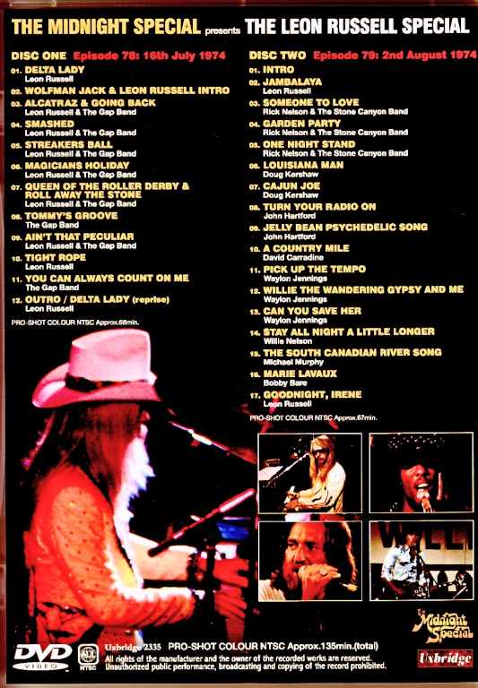 Leon Russell Gap Band,Willie Nelson,Wolfman Jack レオン・ラッセル