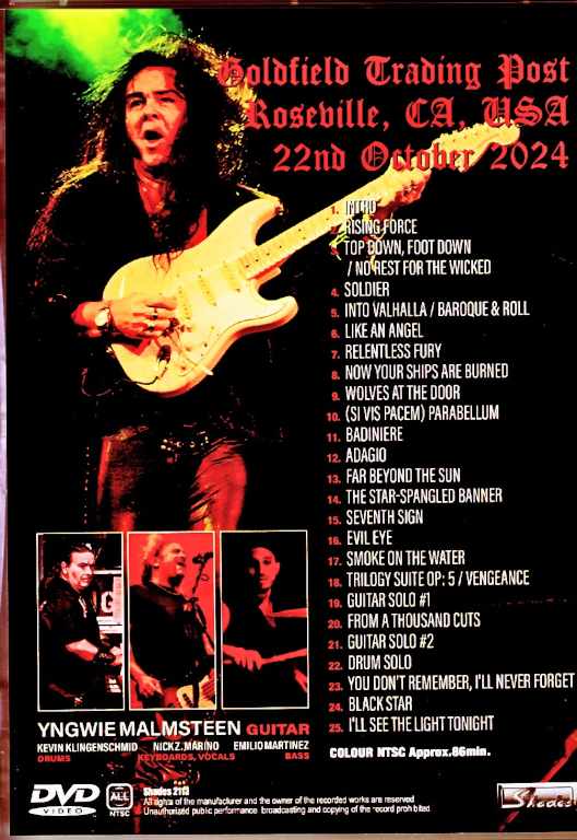 Yngwie Malmsteen インヴェイ・マルムスティーン/CA,USA 2024 Complete