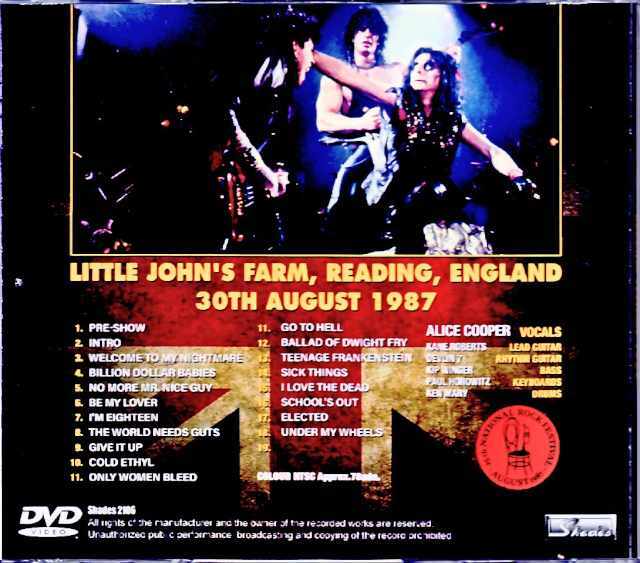 Alice Cooper アリス・クーパー/England,UK 1987 Complete