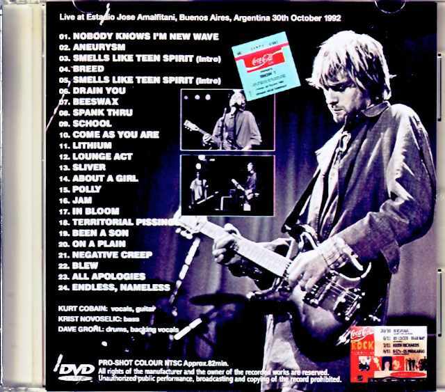 Nirvana ニルヴァーナ/Argentina 1992 Upgrade Jewel Version