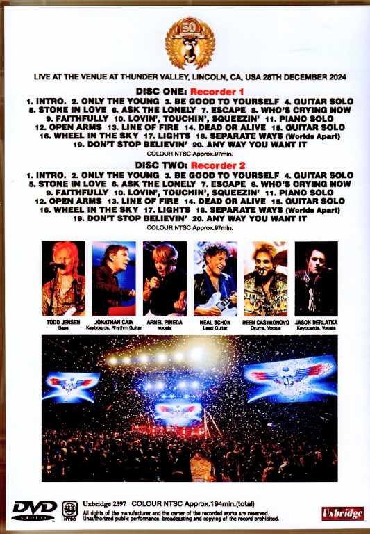 ☆プラグなし☆2フィンガー）ジャーニー JOURNEY 15p Journey ジャーニー/CA,USA 2024 2Shot Edition
