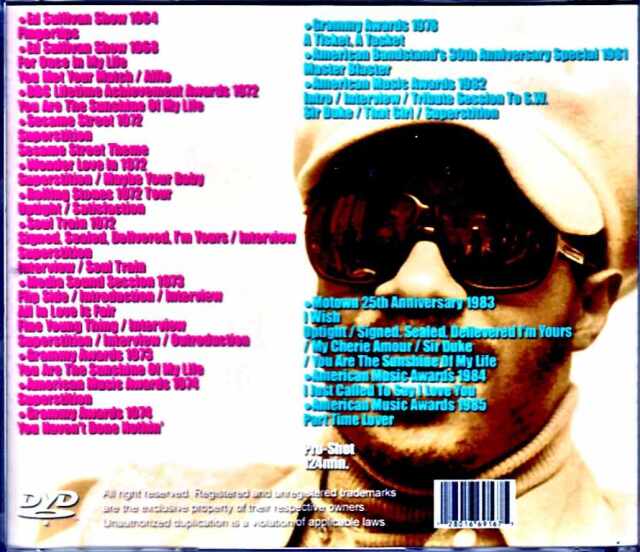 Stevie Wonder スティービー・ワンダー/Video Collection
