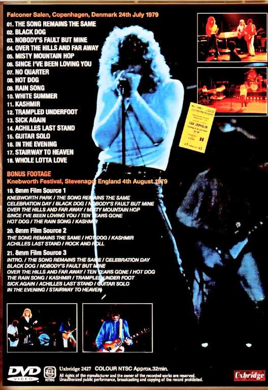 Led Zeppelin レッド・ツェッペリン/Denmark 1979 & more Super 8 Film