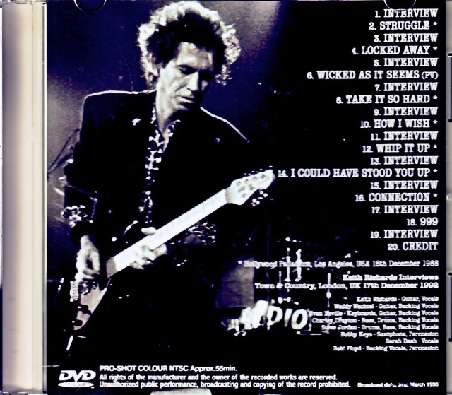 KEITH RICHARDS / キース・リチャーズ「TALK IS CHEAP (LIMITED