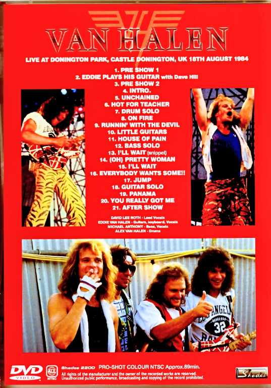 Van Halen ヴァン・ヘイレン/England,UK 1984 Complete