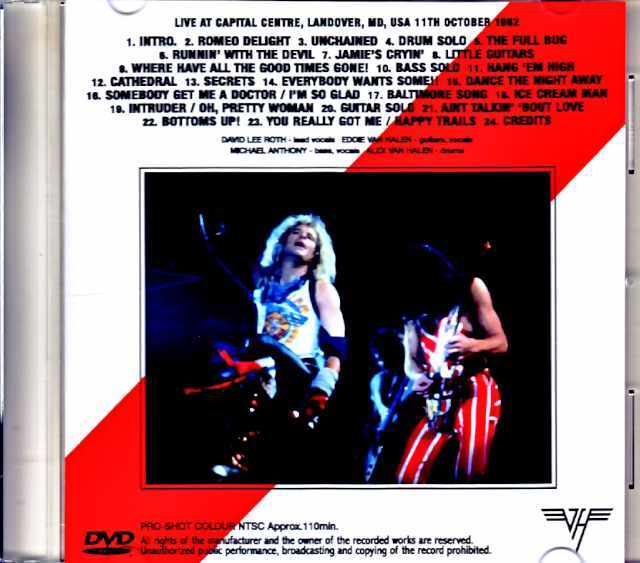 Van Halen ヴァン・ヘイレン/MD,USA 10.11.1982 Complete Upgrade