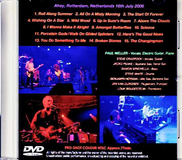 Paul Weller ポール・ウェラー/Netherlands 2006 Complete Jewel Version