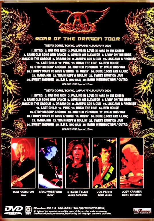 Aerosmith エアロスミス/Tokyo,Japan 2000 2Days Complete
