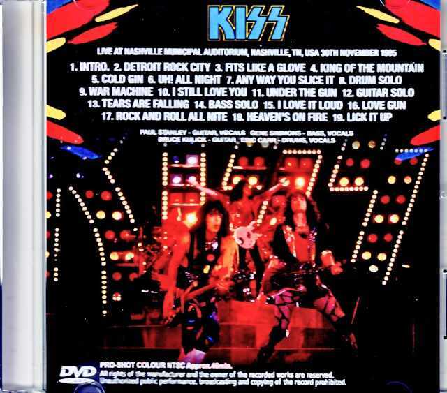 Kiss キッス/TN,USA 11.30.1985 Complete Jewel Version