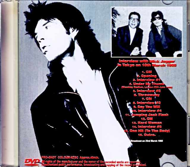 Mick Jagger ミック・ジャガー/Interview Tokyo,Japan 1988 Broadcast