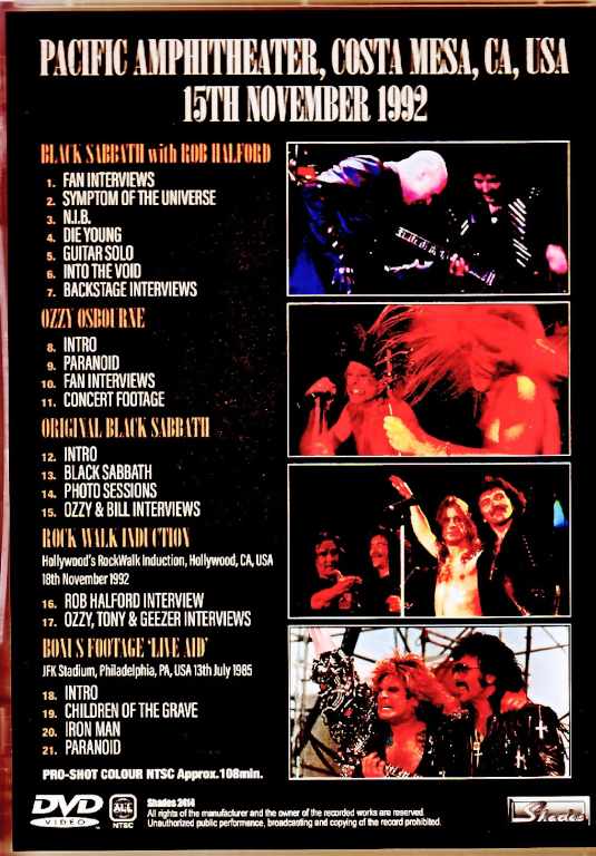 Black Sabbath Ozzy Osbourne,Rob Halford ブラック・サバス
