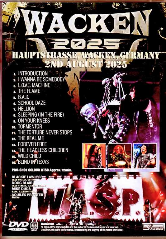 W.A.S.P. ワスプ/Germany 08.02.2025 Multi-Cam Edition Complete
