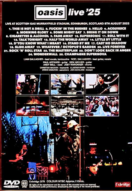 Oasis オアシス/Scotland,UK 08.08.2025 Complete