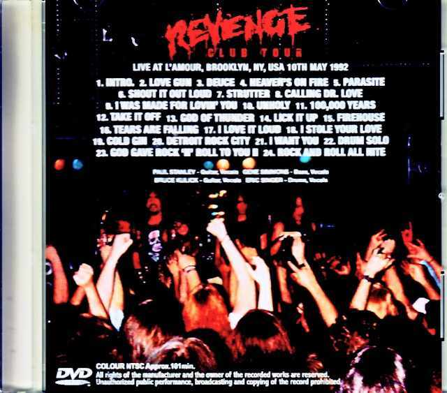 Kiss キッス/NY,USA 1992 Complete Jewel Version