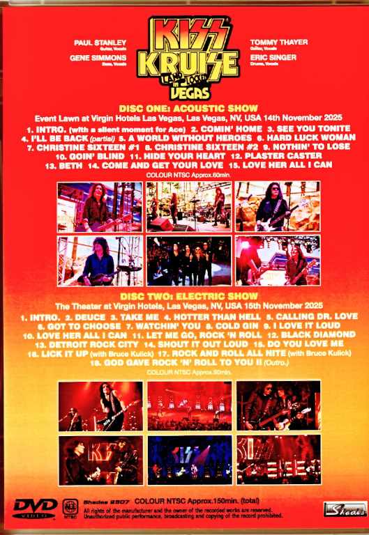 2025 KISS Kruize 直筆サイン キッス Kiss キッス/NV,USA 2025 2Days