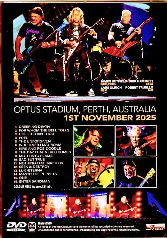 Metallica メタリカ/Australia 11.01.2025 Multi-Cam & Soundboard